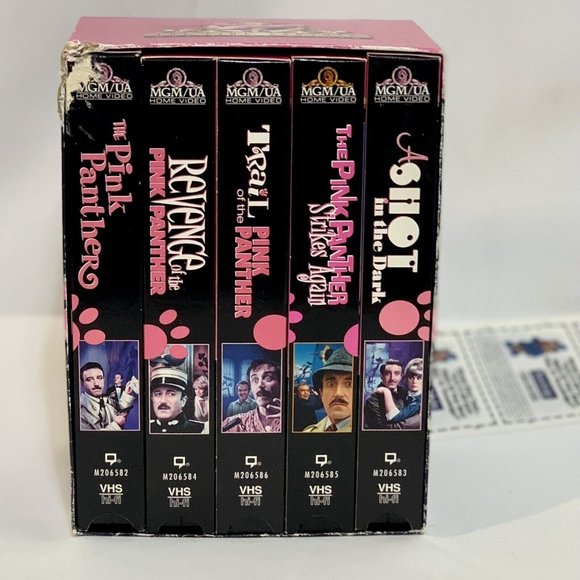 The Pink Panther 5 VHS Movie Collection Box Set Peter Sellers Classic comedy GUC - Picture 2 of 11